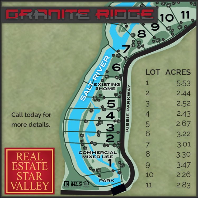 Lot map of Granite Ridge, Wyoming
